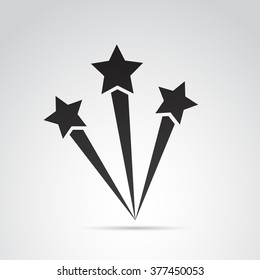 Celebration stars icon isolated on white background. Vector art.