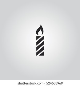 celebration striped candle christmas icon illustration vector, can be used for web and mobile design