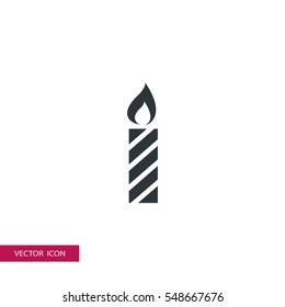 celebration striped candle christmas icon illustration vector, can be used for web and mobile design