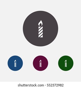 celebration striped candle christmas icon illustration vector, can be used for web and mobile design.