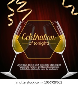 Celebration of Tonight Wine bar background template