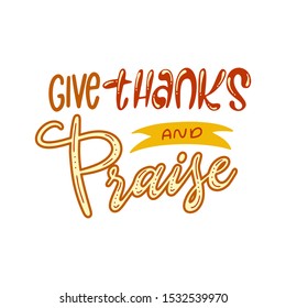 Celebration typography poster. Happy Thanksgiving Day lettering. Hand drawn calligraphy card with script text. Vector illustration.