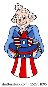 Celebration - Uncle Sam Cartoon Vector