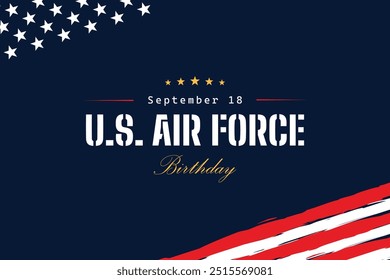 Feier der US Air Force Geburtstag 18. September Hintergrundvorlage. Vektorgrafik 