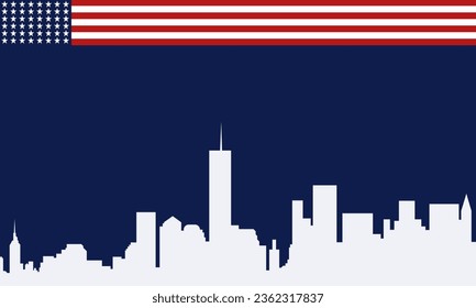 celebration of usa poster with copy space illustration design background