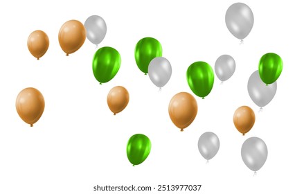 Celebration vector background template. Realistic balloons and ribbons banner design. Illustration of birthday balloon realistic, festive celebrate poster