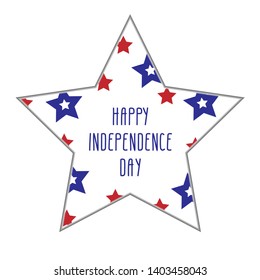 Celebration vector card. 4th of July