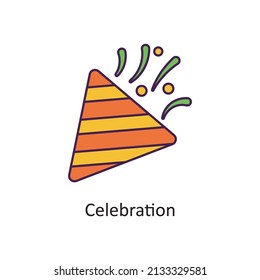 Celebration Vector Filled Outline Icon Design illustration. St Patrick's Day Symbol on White background EPS 10 File