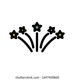 celebration vector flat color icon 