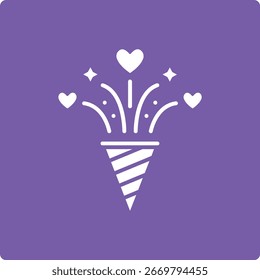 Icono de Vector de celebración. Se puede utilizar para aplicaciones de impresión, móviles y de Web.