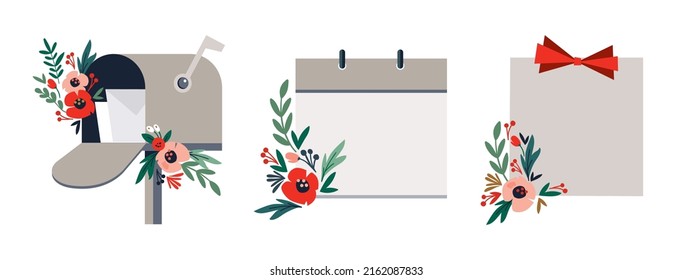 Celebration vector icon set of 3