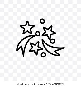 Celebration vector linear icon isolated on transparent background, Celebration transparency concept can be used for web and mobile