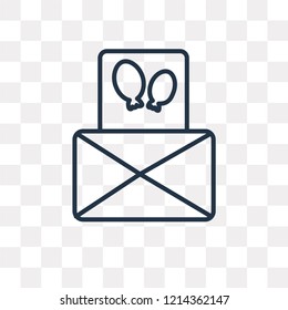 Celebration vector outline icon isolated on transparent background, high quality linear Celebration transparency concept can be used web and mobile
