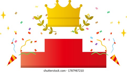 Celebration of the victory isolated vector illustration