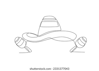 A celebration of viva Mexico. Independencia de Mexico one-line drawing