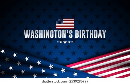 Celebração do Aniversário de Washington nos Estados Unidos Ilustração do Vetor de Fundo