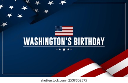 Celebração do Aniversário de Washington nos Estados Unidos Ilustração do Vetor de Fundo