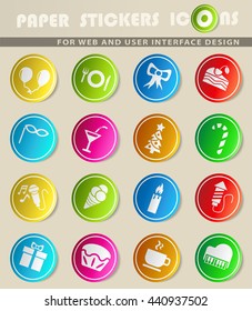 celebration web icons for user interface design