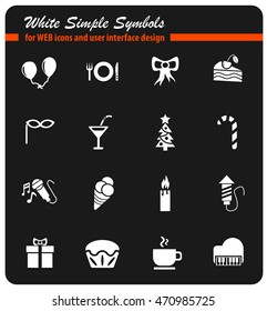 celebration web icons for user interface design