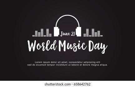 Celebration world music day style background