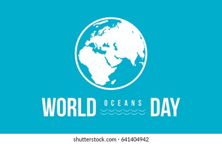 Celebration world ocean day background