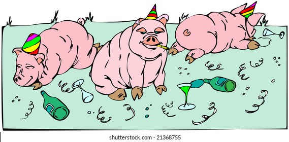 Celebrations of 2008 - 2009 by pink pigs