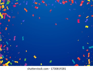 Celebrations Colorful bright confetti isolated on background. Festive vector illustration