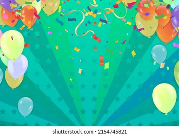 Celebrations Colorful bright confetti isolated on background. Festive vector illustration
