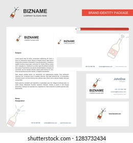 Celebrations drink Business Letterhead, Envelope and visiting Card Design vector template