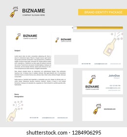 Celebrations drink Business Letterhead, Envelope and visiting Card Design vector template
