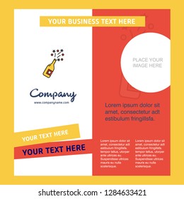 Celebrations drink Company Brochure Template. Vector Busienss Template