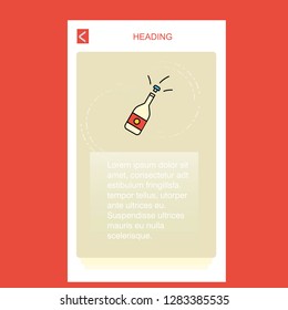 Celebrations drink mobile vertical banner design design. Vector