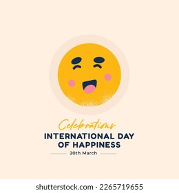 Celebrations International day of happiness banner design template