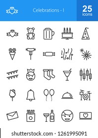 Celebrations Line Icons