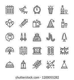 Celebrations Line Vector Icons 