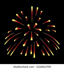 A celebrative pyrotechnic, flat illustration