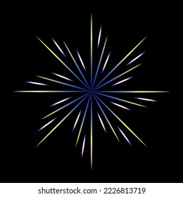 A celebrative pyrotechnic, flat illustration