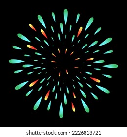 A celebrative pyrotechnic, flat illustration