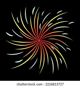 A celebrative pyrotechnic, flat illustration