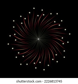 A celebrative pyrotechnic, flat illustration