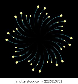 A celebrative pyrotechnic, flat illustration