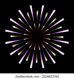 A celebrative pyrotechnic, flat illustration