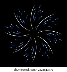 A celebrative pyrotechnic, flat illustration