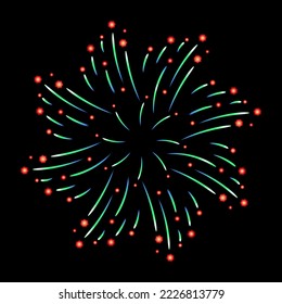 A celebrative pyrotechnic, flat illustration