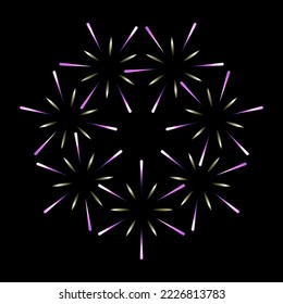 A celebrative pyrotechnic, flat illustration