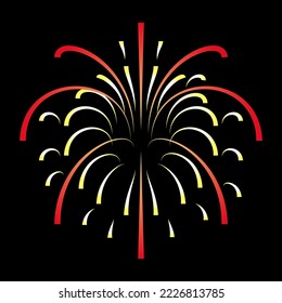 A celebrative pyrotechnic, flat illustration