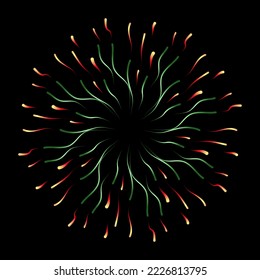 A celebrative pyrotechnic, flat illustration