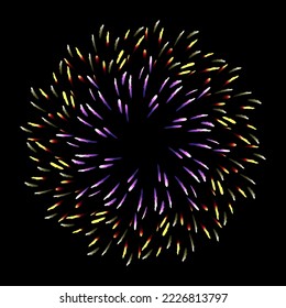 A celebrative pyrotechnic, flat illustration