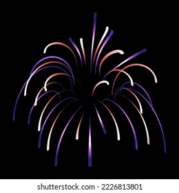 A celebrative pyrotechnic, flat illustration