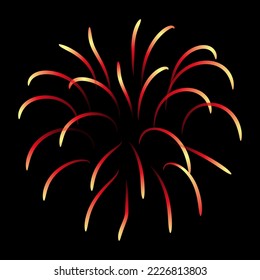 A celebrative pyrotechnic, flat illustration